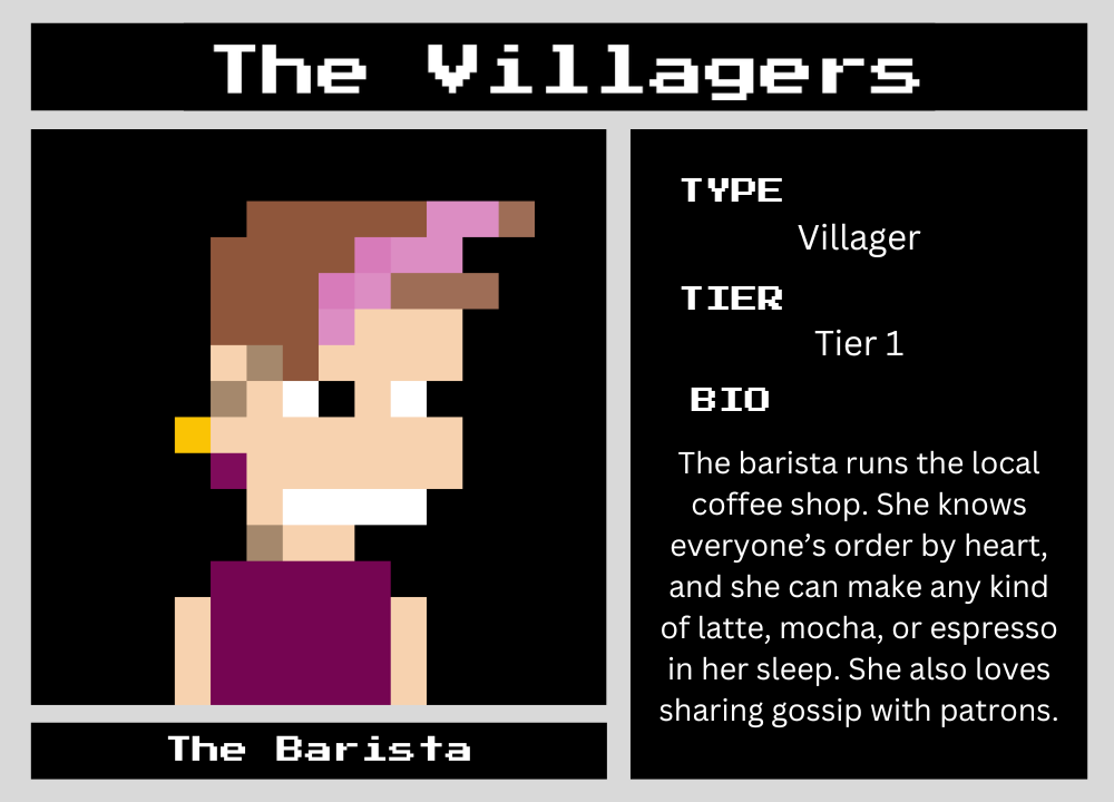 The Barista biography card